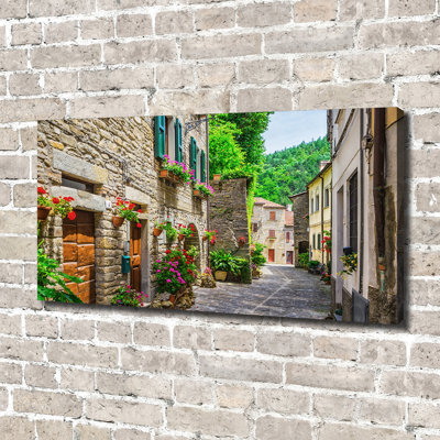A Charming Street - Wrapped Canvas Print