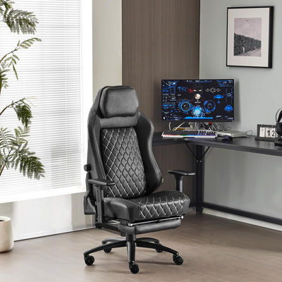 Inbox Zero Adjustable Reclining Ergonomic Swiveling PC & Racing Game Chair