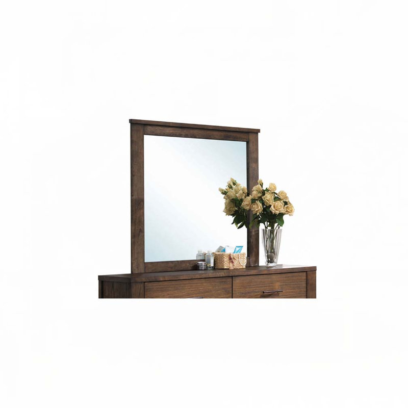 Miroir à finition chêne, 40 po x 41 po