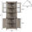 69" Tall Triangle Corner Cabinet with Glass Doors & Open Shelf, 6-Tier Space Saver Storage for Bathroom, Living Room, Kitchen, Hallway-1143241969
