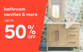bathroom vanities & more on sale