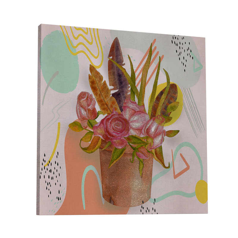 " Boho Flowers 151 ", 48" H x 48" W x 1.5" D