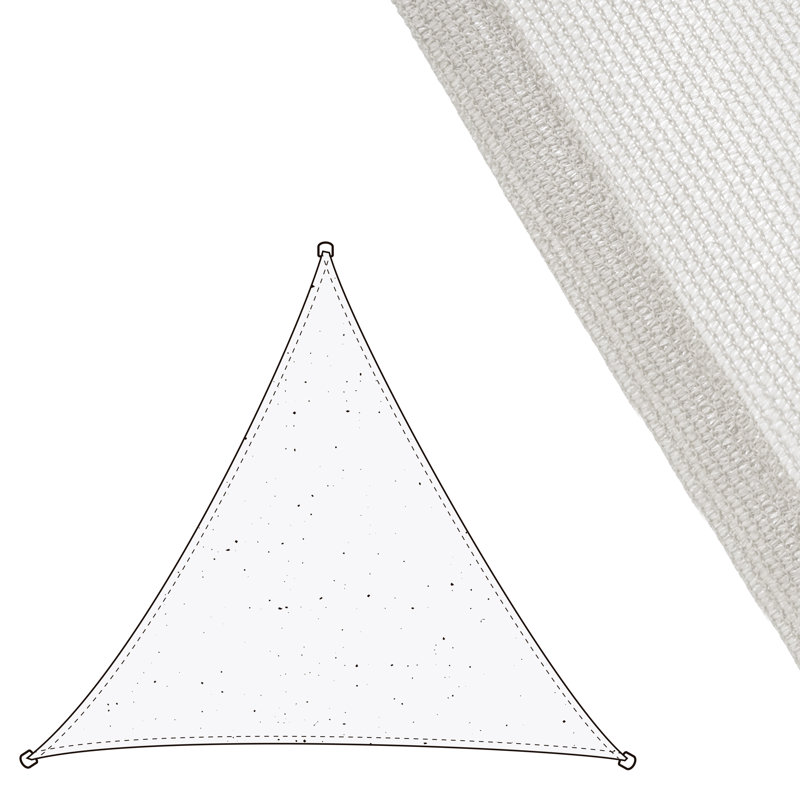 Nila 3m x 3m Triangle Shade Sail, White
