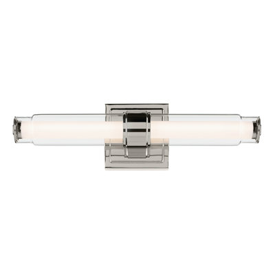 Petite barre de salle de bain linéaire 18,5 "à DEL avec verre transparent