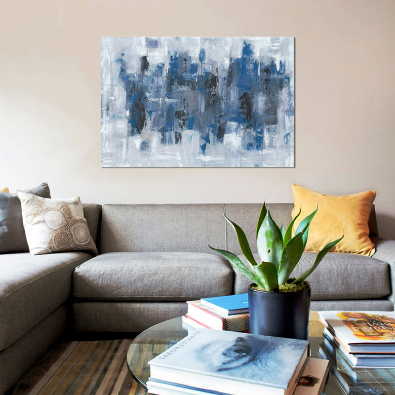 Midtown Moonlight par Emma Bell - reproduction d'art sur toile tendue, H 40 po x l 60 po x P 1,5 po