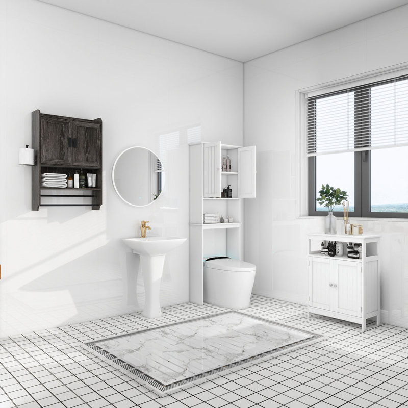 Bathroom Wall Cabinet, Gray