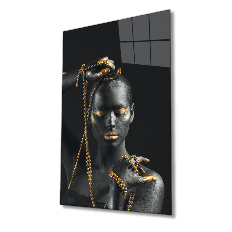 Élégante peinture décorative en verre trempé 18,1 po x 28,3 po | 100% verre trempé, épaisseur: 0,16 pouce | Superbe œuvre d'art pour la décoration intérieure, le salon et les espaces de bureau, durable et facile à nettoyer