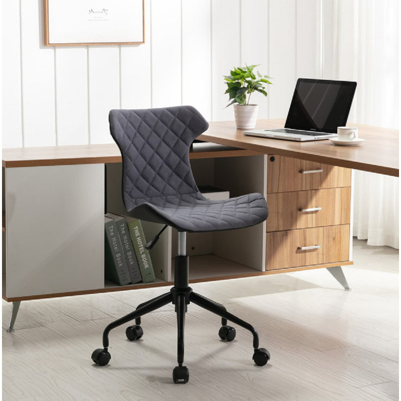 Brunos Polyester Blend Task Chair, Black, Gray