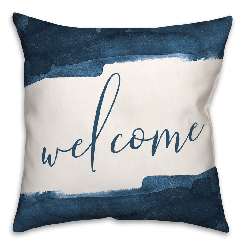  Housse et insert de coussin carré Welcome