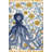 Blue Octopus Patterned Woven Base Washable Rug-1569393281