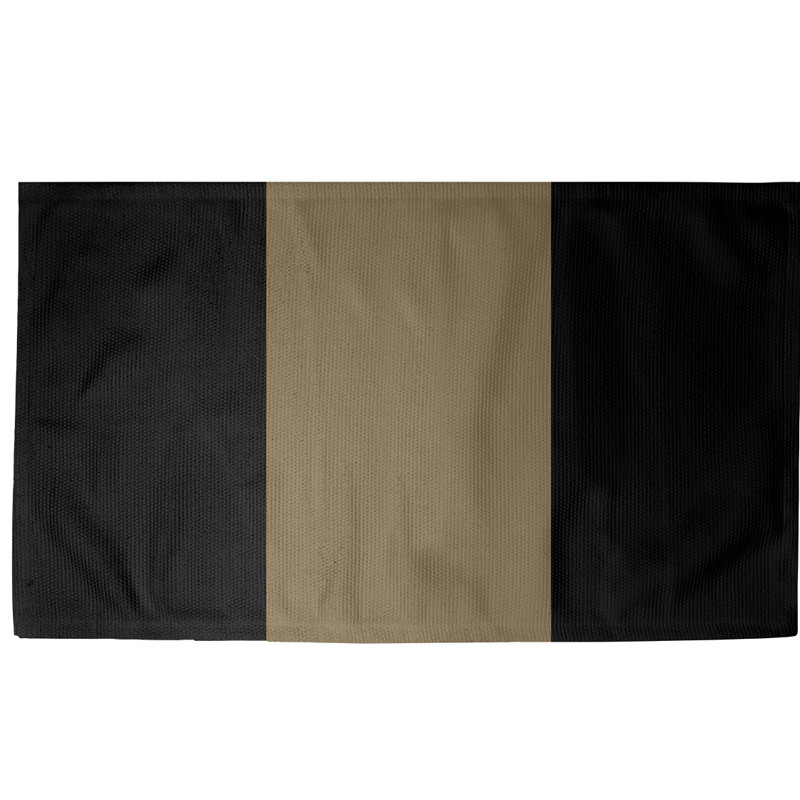 Tapis noir à rayures de hockey national, Rectangle 2 pi x 3 pi, Oui