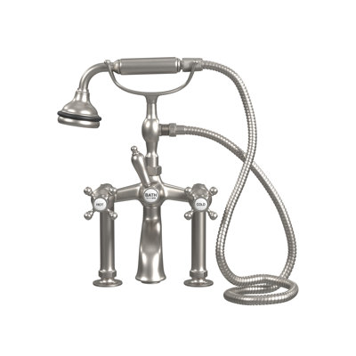 2 Handle Bathroom Clawfoot Tub Faucet with Diverter
