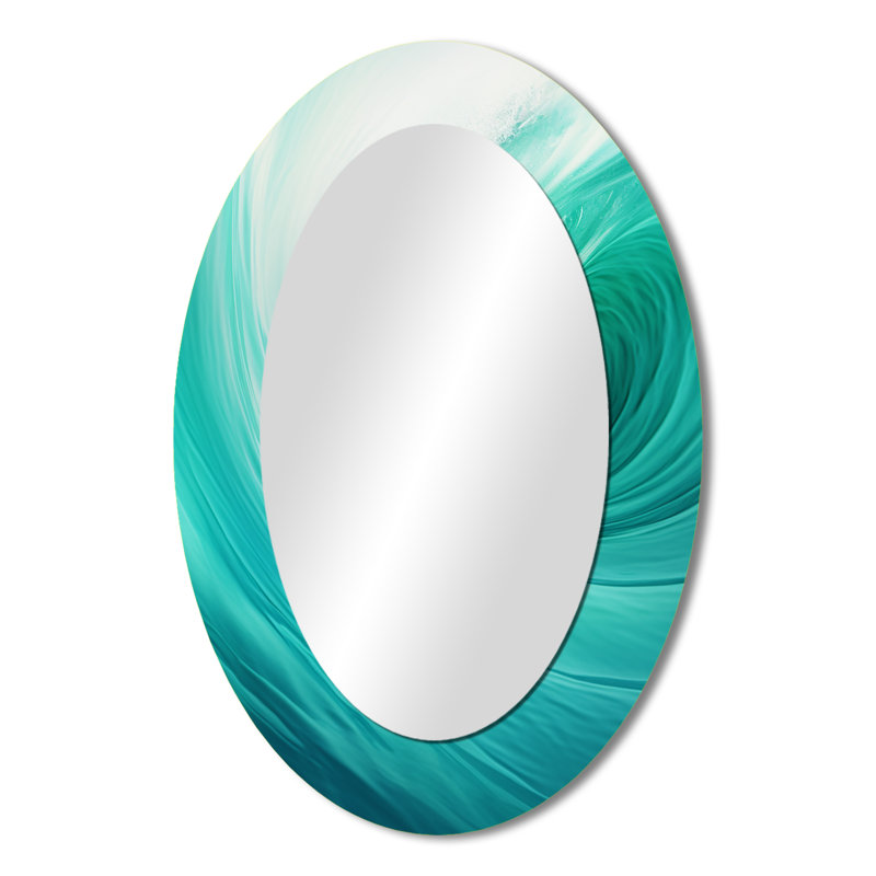 Miroir mural turquoise, 36 po x 24 po