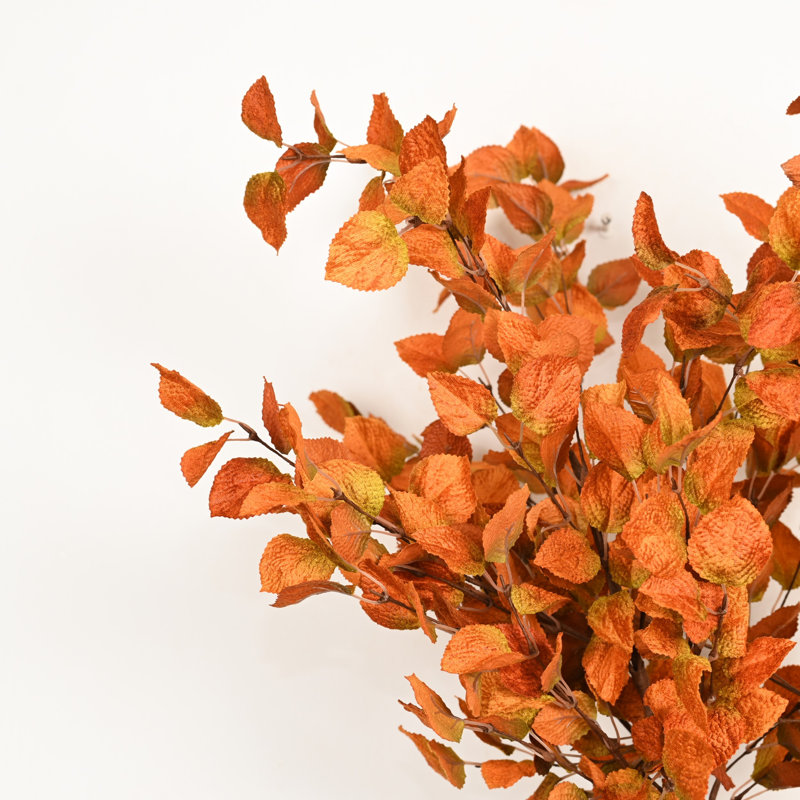 36 po Art déco d'eucalyptus rond neutre décoloré artificiel 36 po, Orange