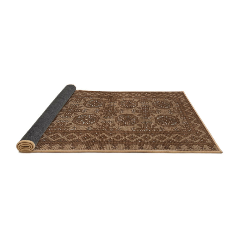 Tapis brun/gris traditionnel Elka, Rond 4 pi