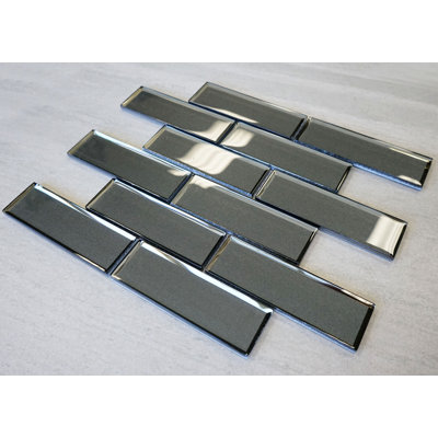 2" x 6" Glass Brick Joint Mosaic Tile