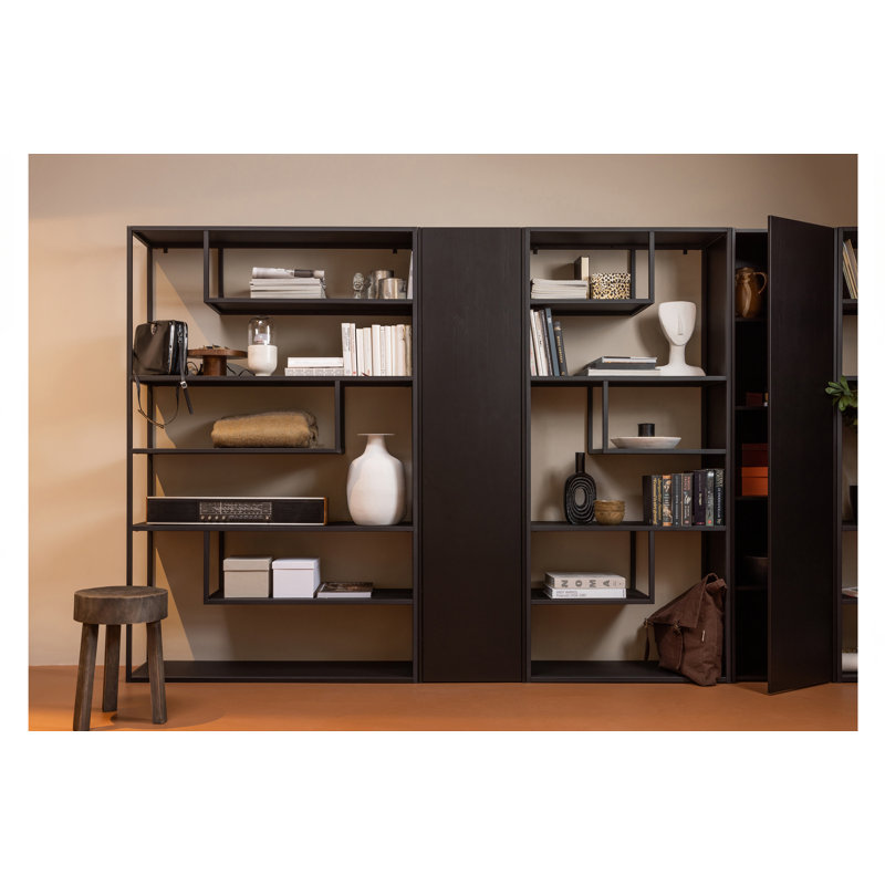 Teun 188 cm H x 85 cm W Steel and Iron Bookcase