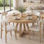 Table ronde extensible Rustic - Table de salle à manger peu encombrante pour 4-6 personnes-130186936