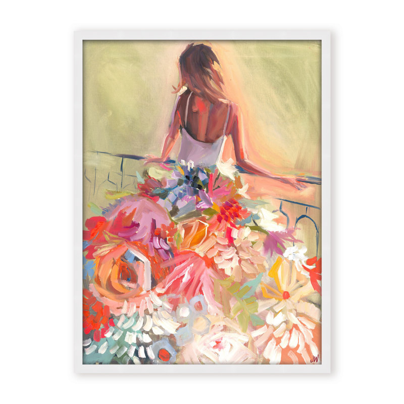 Nature Inspired Blossom Reverie: The Enigmatic Backdrop, Black, 24" H x 16" W x 1.125" D, Framed Print
