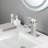 Waterfall Spout Bathroom Faucet,Single Handle Bathroom Vanity Sink Faucet-125231462