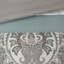Édredon 8 pièces pour très grand lit - Taie décorative européenne à motif de losanges et imprimé jaune, gris, taupe avec rembourrage matelassé 1 coussin carré