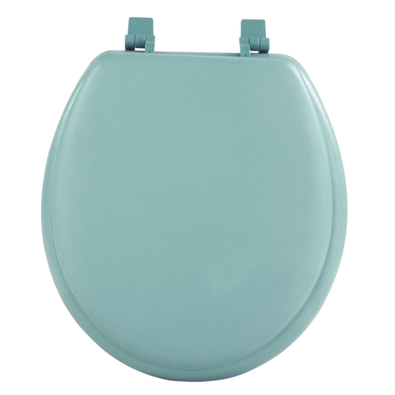 Fantasia Woven Trends Vinyl Toilet Seat for Bathroom with Lid Set, Light Green, Standard