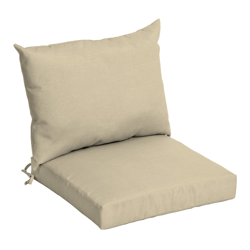 ARDEN Outdoor Dining Chair 4" Cushion, Taupe Solid Color
