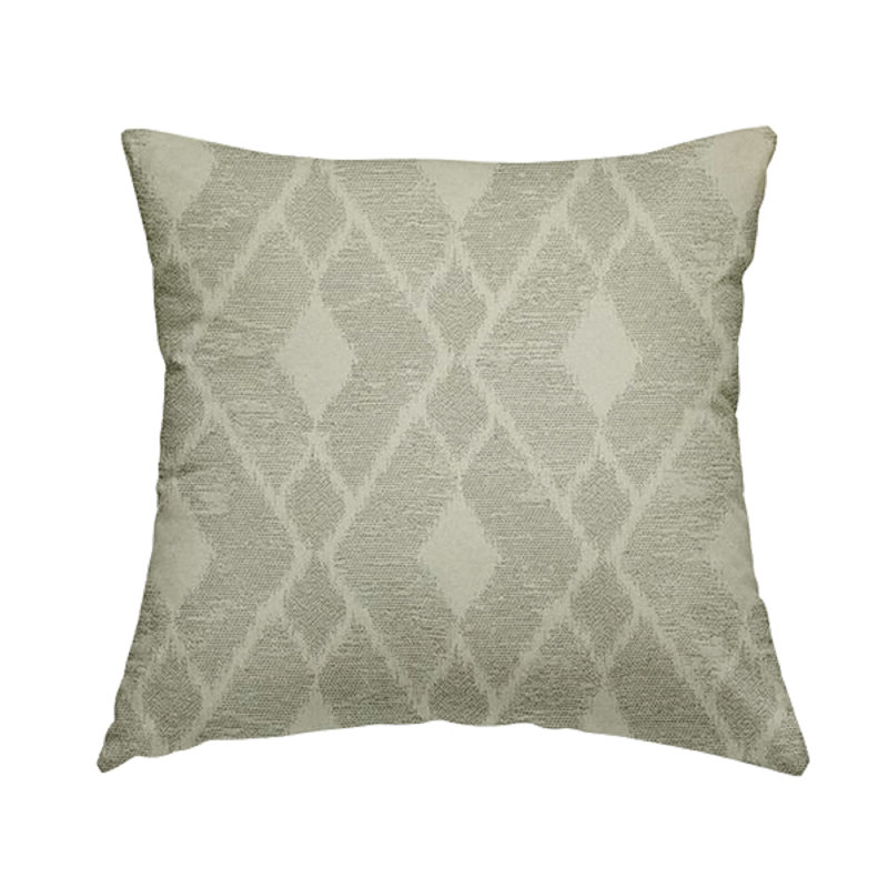McMillian Geometric Rectangular Cushion, Silver