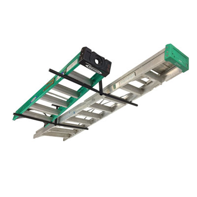 Hi-Port 2 | Ladder Adjustable Ceiling Storage Rack | Double | Holds 150 lbs