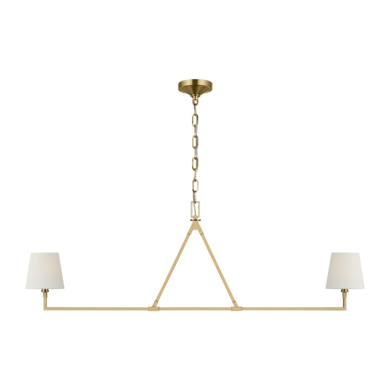 Lustre 2 lumières Idra Mattia, Bronze brillant