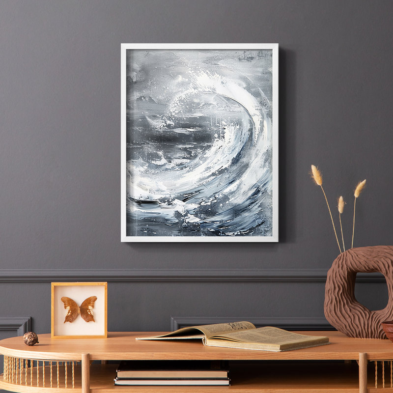 Série NAUTICAL CCIX - Impression encadrée de qualité supérieure - Prêt à accrocher - Aucun clou requis, Blanc / Blanc