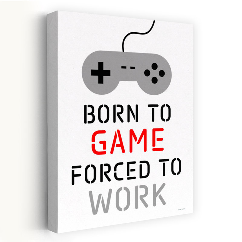 «Born To Game», art mural moderne abstrait contemporain, H 32 po x l 32 po