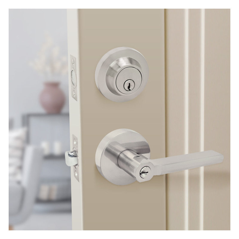 Keyed (Entry) Door Lever, Nickel