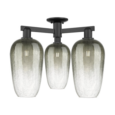 Brookhaven Flute - 3 Light Semi-Flush Mount