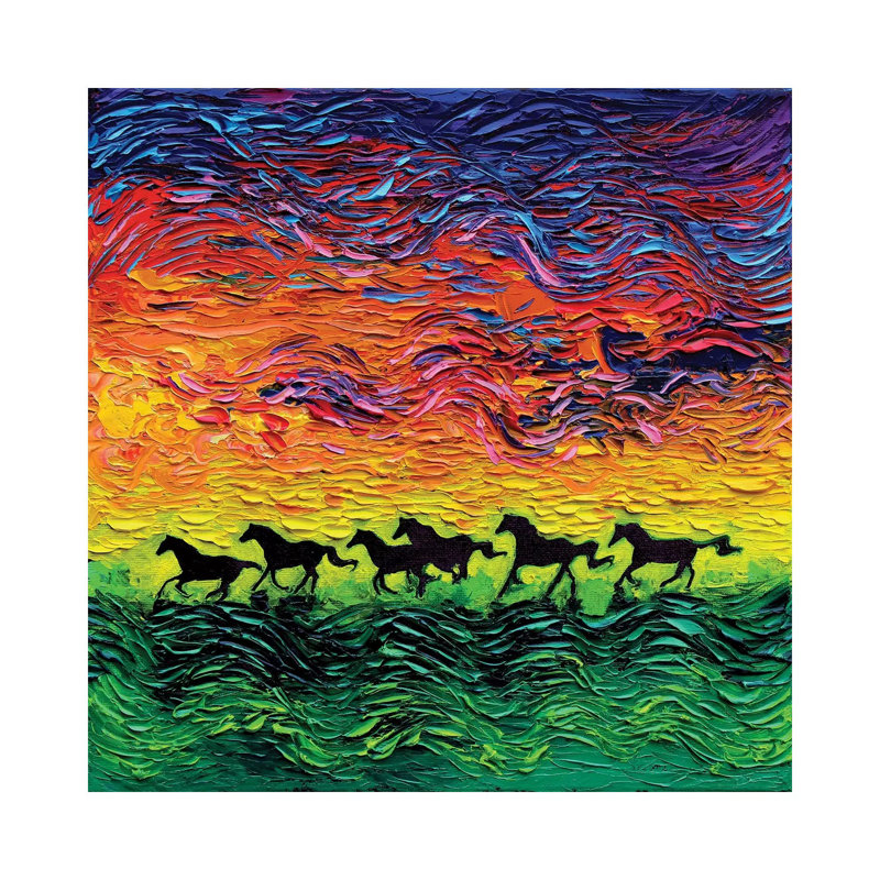 Wild Horses by Aja Trier - Wrapped Canvas Print, 30.48 cm H x 30.48 cm W
