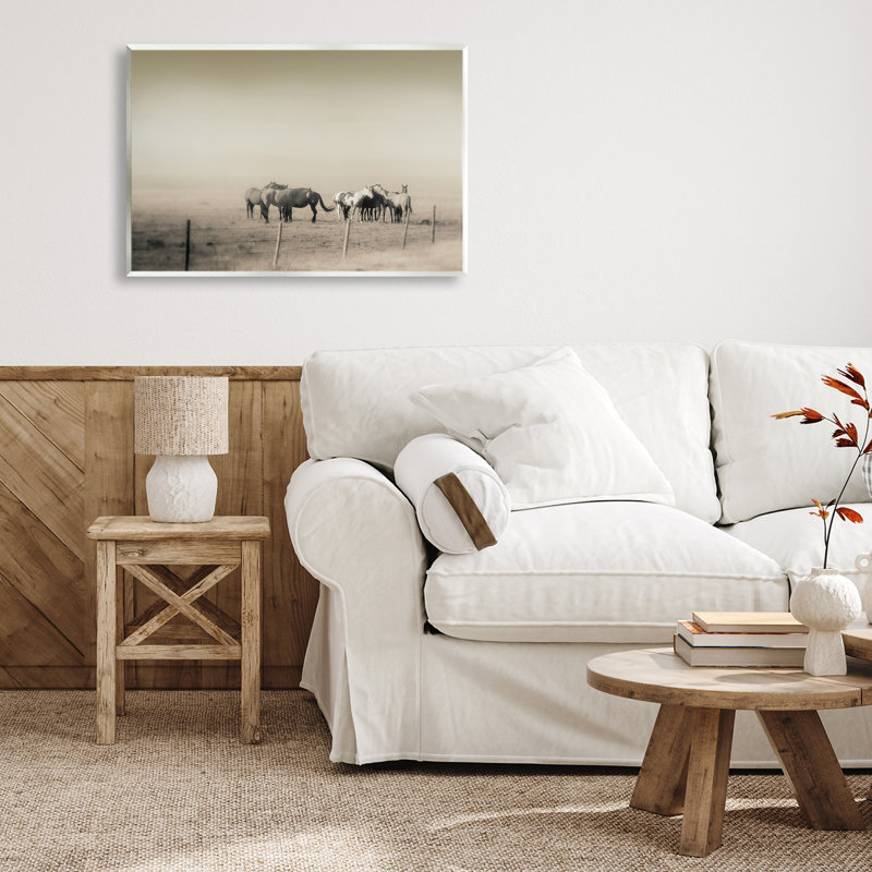 Plaque murale The Herd, monochrome par Roberta Murray, H 13 po x l 19 po