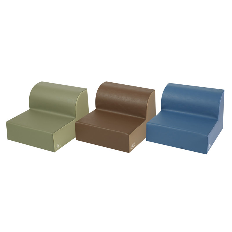 Canapé en mousse primaire pour enfants, Bleu / Brun / Vert