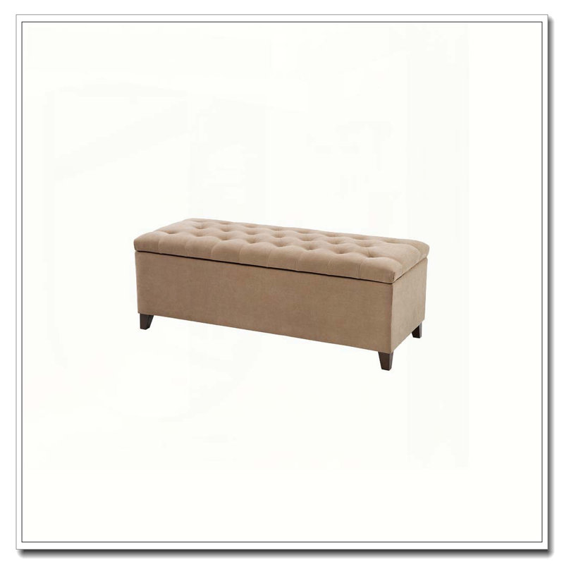 Banc de rangement capitonné à fermeture douce, Sand