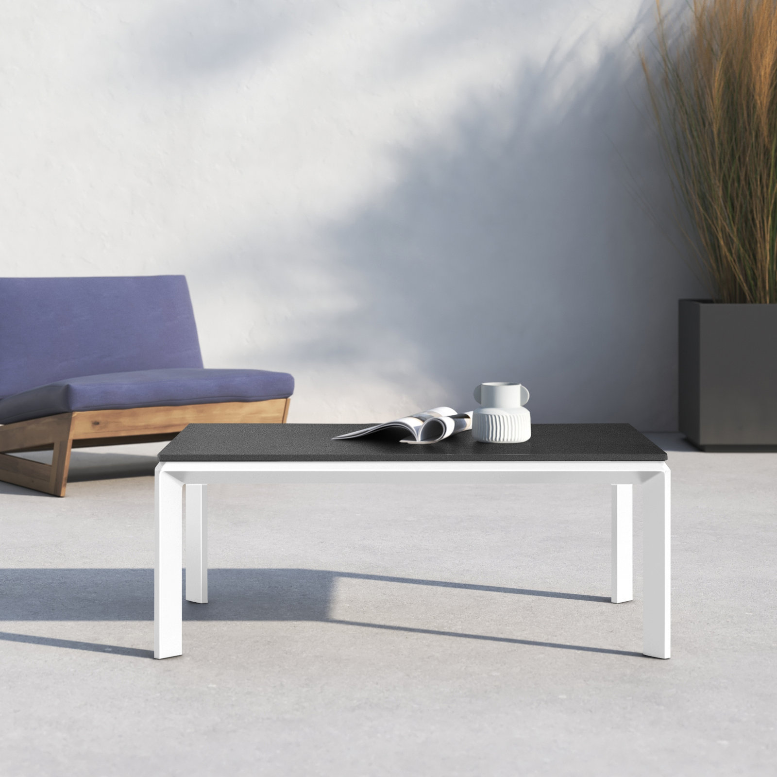 Riverside 39" Patio Table, White