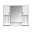 Meuble-lavabo de 36 po avec lavabo supérieur, armoire à miroir moderne avec barre à serviettes, armoire de rangement avec 2 portes à fermeture douce et 6 tiroirs, meuble-lavabo simple-1834850946