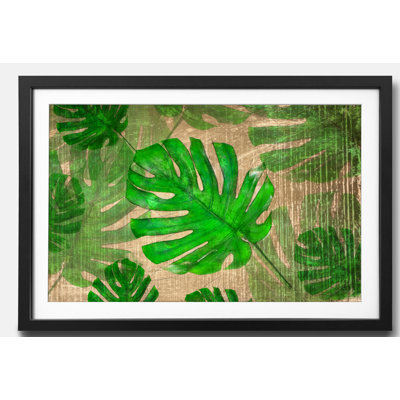 Streetart Monstera - Single Picture Frame Print