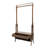 Bamboo Garment Rack with Drawer & Shoe Bench, 4-Hook Clothes Organizer for Entryway, Bedroom
