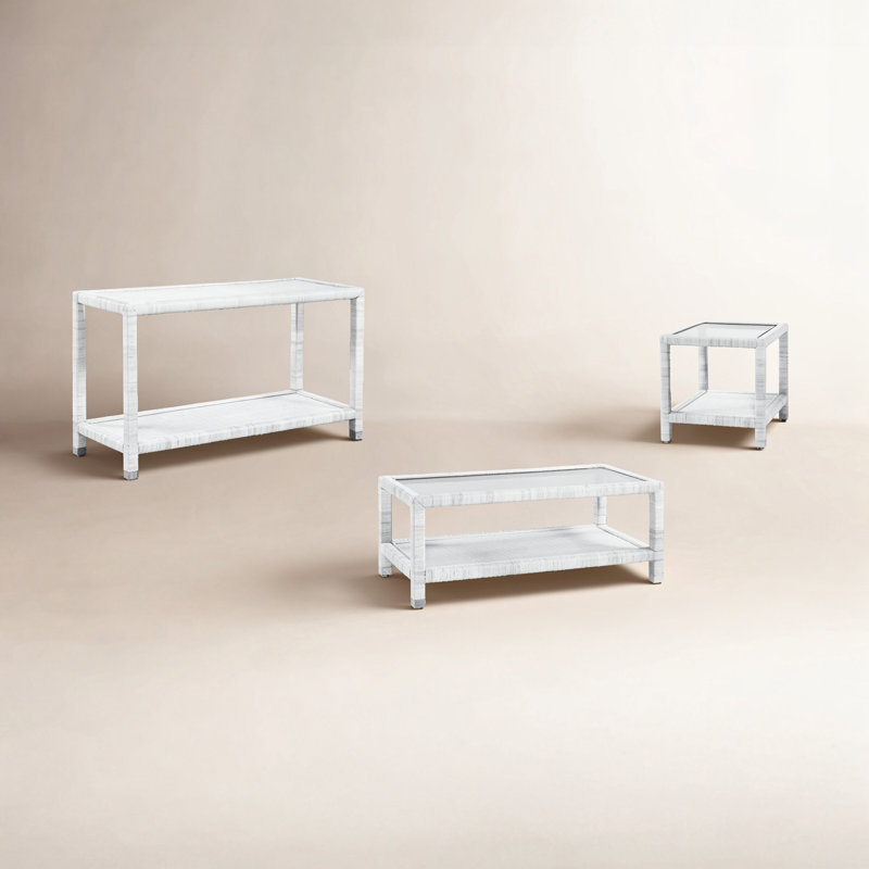 Graham 3-Piece Living Room Table Set, Frost White