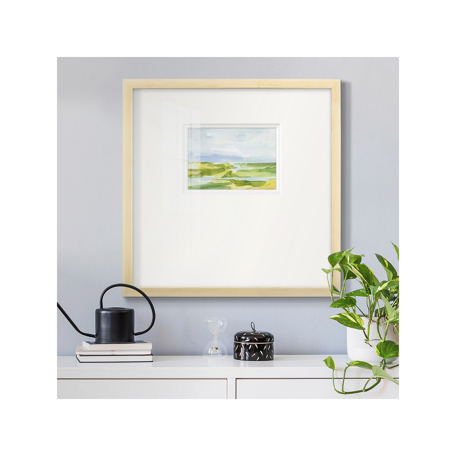 Watery Lowlands III, 17" H x 17" W x 1.25" D