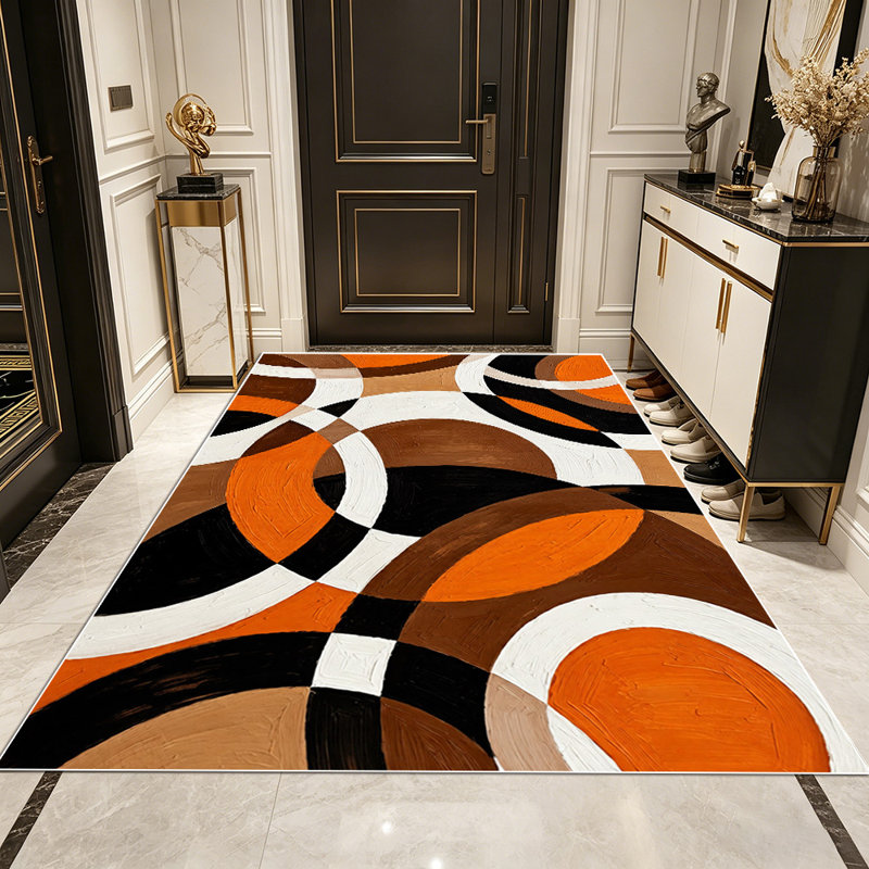 Modern abstract geometric carpet, soft and easy to clean, suitable for living rooms, bedrooms, dining rooms, study rooms, and other indoor spaces
