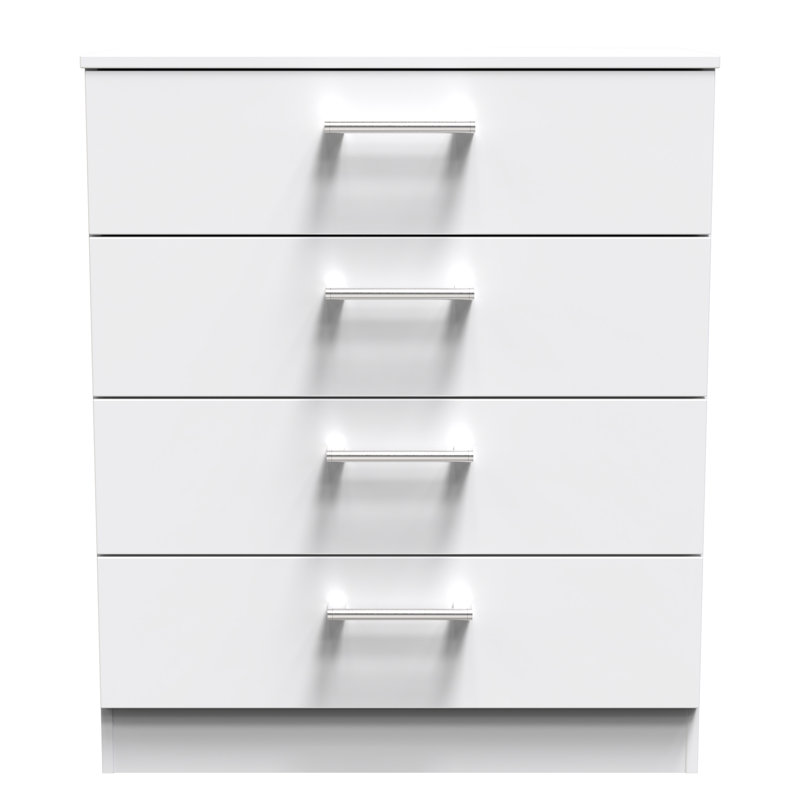 Beraud 4 Drawer Chest in Matt (Ready Assembled), White