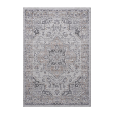NAAR MARFI Collection 2X3 Ivory / Beige / Oriental Doormat Rug