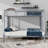 Mattek Twin XL Over Queen Metal Bunk Bed With Ladder And Guardrails-1658238436-1646556581