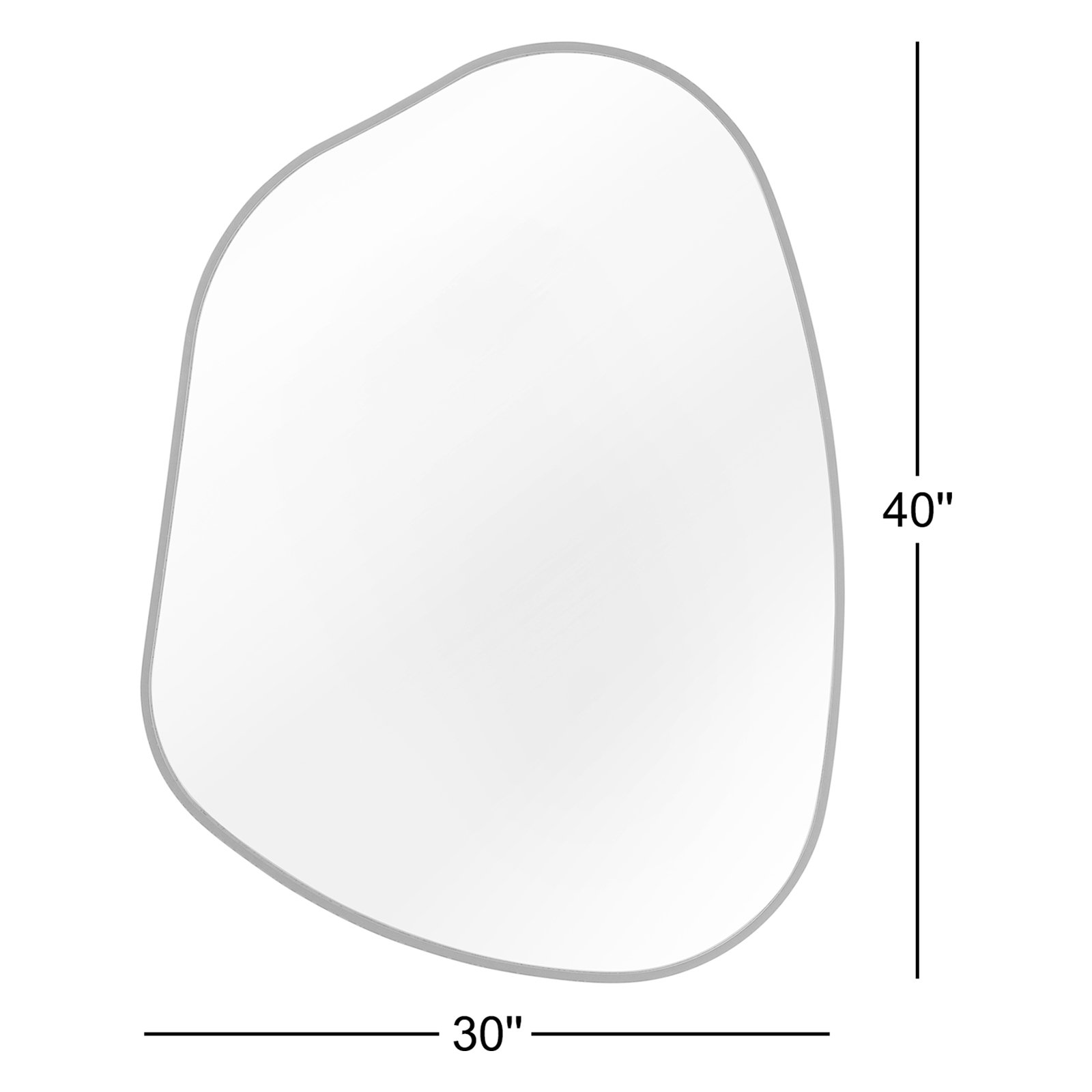 Solid Wood Asymmetrical Wall Mirror