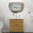White Rectangular Single Vanity Top with 1 Faucet Hole and Overflow (Sink Only)